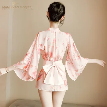 Seksi Perilo Kimono Enotno Skušnjavi, Super Coquettish Oblačila Velikosti Open-up Posteljo Strast Obleko, Ženska Je Obrezovanje