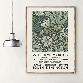 William Morris Platno Slikarstvo Victoria in Albert Muzeju Razstava Plakatov in Fotografij Stenskih slikah, za Dekoracijo Doma