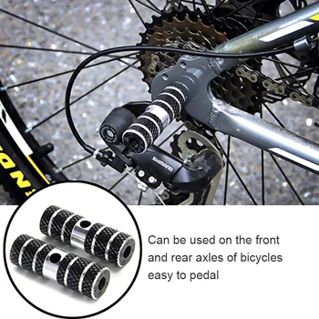 1 Par Kolesarska Pedala BMX Cestno Kolo Cilinder Aluminijaste Zlitine Anti-slip Kolo s Pedali Osi Stopala Kljukice Raketa Izposoja Socle Pedal
