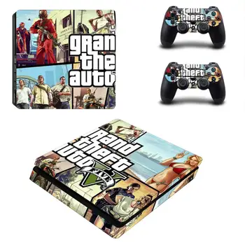 Grand Theft Auto GTA 5 PS4 Slim Nalepke Play station 4 Kože Nalepke, Nalepke Za PlayStation 4 PS4 Slim Konzole in Krmilnik Kože