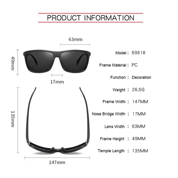 FONDYI italijanski Design Moški Oblikovalec sončna Očala UV400 Šport Odtenki UV400 sončna Očala Nov Pravokotnik oculos de sol z ohišjem