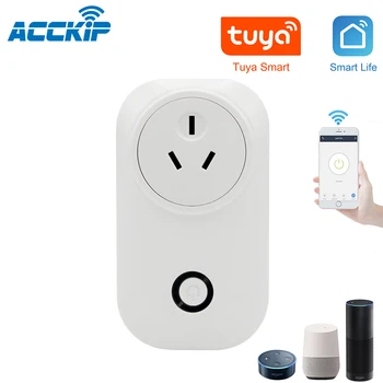 ACCKIP Wifi Smart Vtičnico Avstralija Nova Zelandija Argentina AU Plug Power Monitor Tuya Smart Life Aplikacijo za Avtomatizacijo Doma