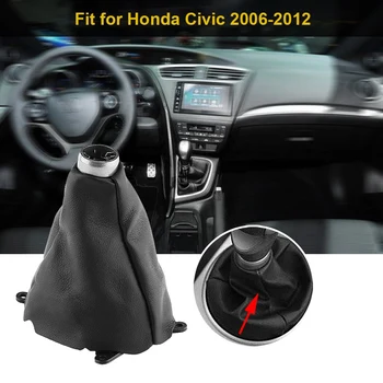 1 pc črna Avto Gear Shift Držijo Gaiter Boot Prah Zajema Zamenjavo Prestavna Boot primerni za Honda Civic 2006 -2012