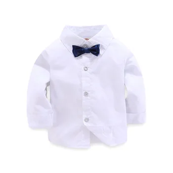 Majica Set za Otrok Fant Obleko Formalnih Obleke, Visoke Kakovosti, Gospod Grey Telovnik + Dolgo Sleeved Bela Majica + Hlače