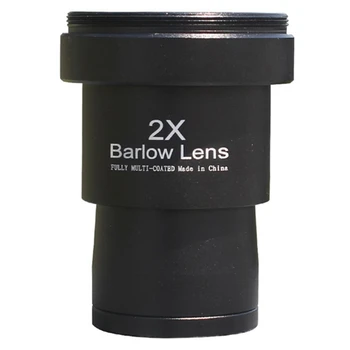 1.25 Palčni 2X Barlow Leča Popolnoma Kovinski tovarniško izdelane cigarete Zelena Film z M42 Nit za Standardne Astronomski Teleskop Okularja
