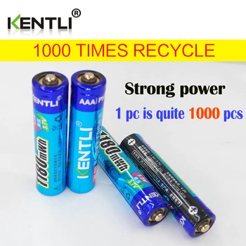 KENTLI 8pcs brez spominskega učinka 1,5 v 1180mWh AAA litij-polymer li-ion polnilne baterije aaa baterije