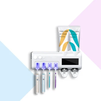 UV Sterilizator zobne ščetke Imetnik Sončne Energije USB Samodejno zobna pasta Squeezers Razpršilnik Stensko montažo Kopalniške Opreme