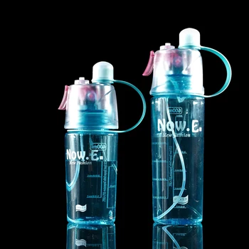 Na prostem Šport Steklenice, Plastično Stekleničko Za Pitje Spray Pokal Prenosni Steklenico Vode in Teče Steklenico Steklenica za Vodo Kolesarjenje