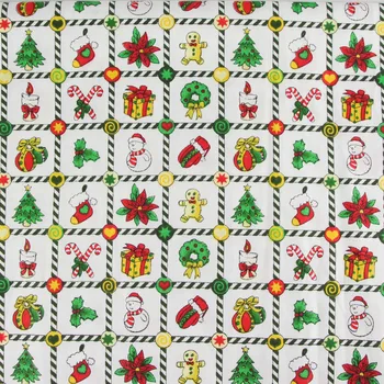 0,5 metra širine 156cm Božič Tiskanja Bombažne Tkanine za fantka Domačega Tekstilnega Mozaik Prešite Tkanine