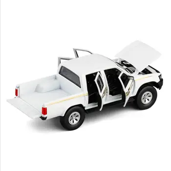 1/32 Sacle Bela Hilux Pick Up Tovornjak z Diecast Kovinski Model Avta Igrače z Zvokom Svetlobe Za Otroke Darila V203