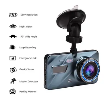 J16 Vožnja Avtomobila Diktafon 3.6 palčni Avto DVR Pogled od Zadaj Kamero 1080P FHD Dash Fotoaparat 170 Široko Angel Night Vision G-senzor Dash Cam