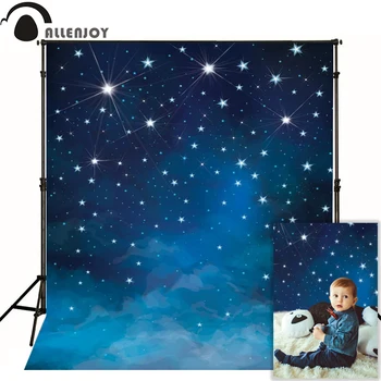 Allenjoy fotografsko ozadje Prostora modre zvezde svetijo foto kulise za prodajo fotografija fantasy tkanine vinil photocall