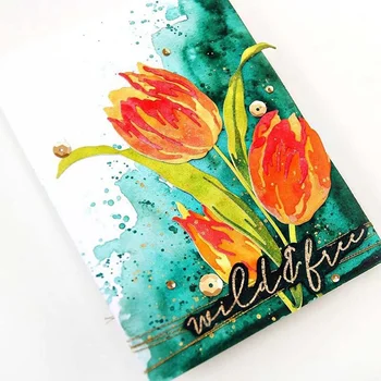 Tulip Ogljikovega Jekla za Rezanje Plesni Umre za DIY Die Scrapbooking Foto Album Kartico, zaradi Česar Dekoracijo Dobave