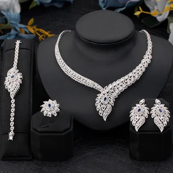 TIRIM Luksuznih Dubaj Elegantne Poročne Ogrlico iz za Ženske Kubičnih Cirkonij Poročni Nakit Sklopov Za Neveste Pribor jewelri