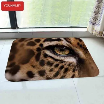 HD leopard art foto tiskanje 40x60cm Vhod Preproga preproga Talna Obloga kuhinja Preprogo Indoor/Kopalnica anti-slip preproge vrata preproge A2