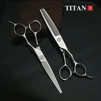 Titan 6.0 Profesionalne Frizerske Škarje Barber Redčenje Škarje Nastavite Lase Rezanje Škarje Škarje Japonska 440c iz nerjavečega stee
