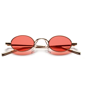 Kachawoo majhne ovalne retro sončna očala moških do leta 2018 poletje kovinski okvir rdeča rumena vintage sončna očala za ženske krog uv400