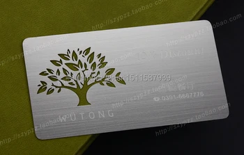 Custom kovinski vizitke Deluxe Kovinski Poslovne Kartice tiskanje obisk/ime Card100pcs veliko prostega oblikovanje