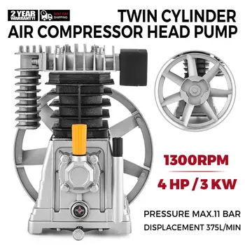 3HP 115PSI Eno Stage11.8CFM posamezni Fazi Zračni Kompresor Črpalka Dvojni Cilinder Aluminijaste Zračni Kompresor Glavo