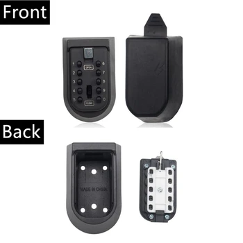 1Pc Black Varnostni ključ Omarico na Prostem Kombinacija Skriti Ključ, Safe Lock Box za Shranjevanje Stenske