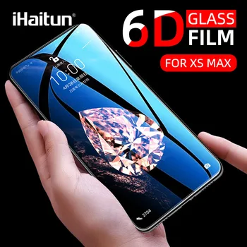 IHaitun Luksuzni 6D Stekla Za iPhone 11 Pro Max X XS MAX XR Kaljeno Steklo Zaščitnik Zaslon Za iPhone 10 7 8 Plus Polno Kritje Film