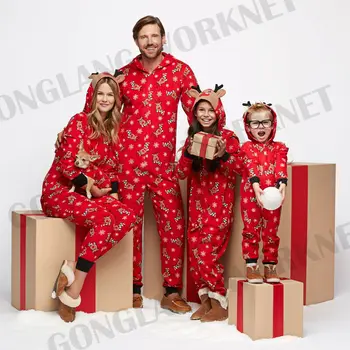 2020 Družina Se Ujemanje Božičnih Pižamo PJs Set Za Božič Jelena Baby Otroci Odraslih Oče, Mama Sleepwear More Družino Obleke Obleke