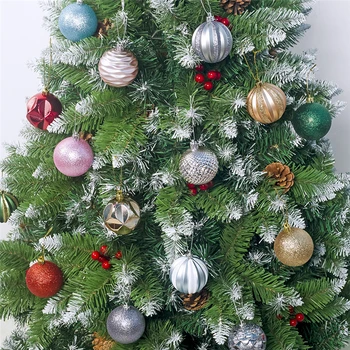 12Pcs Božična Darila Kroglice Božič Drevo Decor Obesek Žogo Novo Leto Stranka Ornament Noel 2020 Božično Dekoracijo za Dom market božič