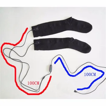 Ogrevane Nogavice za Kronično Hladne Noge za Ženske in Moške Hladno šport na prostem USB Nižja Napetost Nastavljiva Temperatura Thermosocks