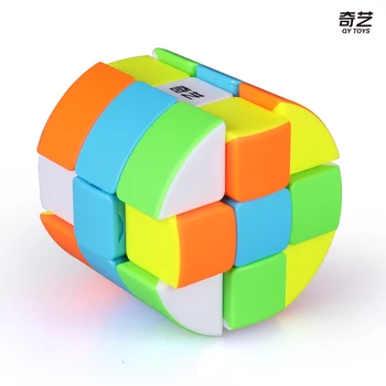 Novo QiYi Valj Stickerless Čarobne Kocke ali Lefun Octagon Valj, Kocka 233 Twist Puzzle Hitrost Cubo Magico za Otroke