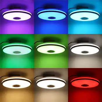 72W Sodobne RGB LED Stropna Luč 220V/85-220V Domačo razsvetljavo APLIKACIJO bluetooth, Glasbo, Svetlobo, Spalnica Svetilke Smart Lučka+Daljinski upravljalnik