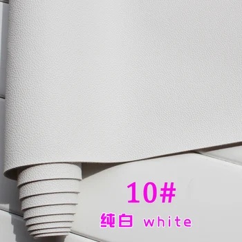 10# belo Mikro Liči Pattren visoke kakovosti 1,2 mm debele PU Usnje, tkanine za DIY avtomobilov tabela vrečke raztegljiv material (140*50 cm)