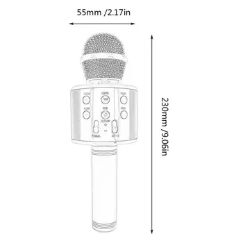 WS858 Prenosni Bluetooth Karaoke Brezžični Mikrofon Profesionalni Zvočniki Doma Ktv Ročni Mikrofon