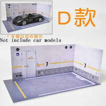 Puzzle Igrača Simulacijo Za 1:24 Model Garaža DIY PVC Prostor za Parkiranje Avtomobilov Dekoracijo Scene Opremo v Ozadju Stene Otroci Darila