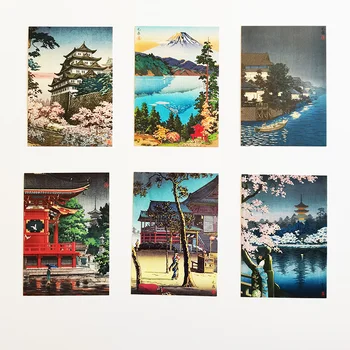 30Pcs/set Tsuchiya Koitsu je Woodblock Prints Japonske Umetnosti Razglednice, Voščilnice, Darilne Kartice, Stenski Dekor