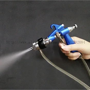 Visoka Kakovost Dvojna Šoba Nanometrov Spray Pištolo Air Brush HVLP Škropilnica Paint Spray Tool Zračni Kompresor Dve Komponenti Šoba
