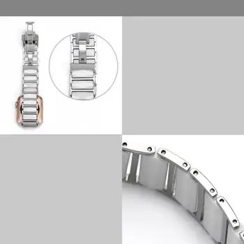 Keramični Watch Trak za Apple Watch Band 6 se 5 4 42mm 38 mm Watch Zapestnica Keramični Watchbands za iWatch Serije 6 5 4 44 mm 40 mm