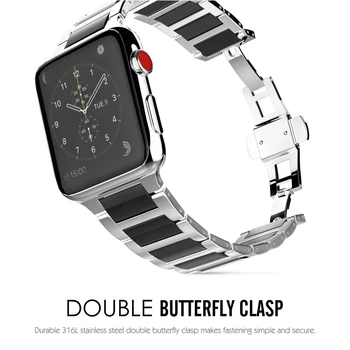 Keramični Watch Trak za Apple Watch Band 6 se 5 4 42mm 38 mm Watch Zapestnica Keramični Watchbands za iWatch Serije 6 5 4 44 mm 40 mm