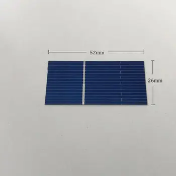 ALLMEJORES 100 kozarcev Sončne Celice 52x26mm 0.23 W 0,5 V za DIY Sončne plošče kompleti chargering za ventilator ,svetloba ,igrača .solarni polnilec.