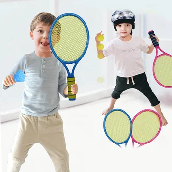 Otroci Teniški Lopar Play Set 2 Ujemanje Kroglice na Prostem Vadbo Otrok je Fitnes Oprema Za 2 Osebi Tenis Tekme igrače
