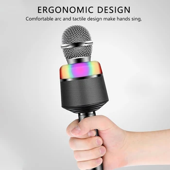 Q008 Bluetooth Mikrofon Brezžični USB Strokovno Kondenzatorski Mikrofon Karaoke Ročni Mikrofon Zvočnik Za Mobilni Telefon Petje