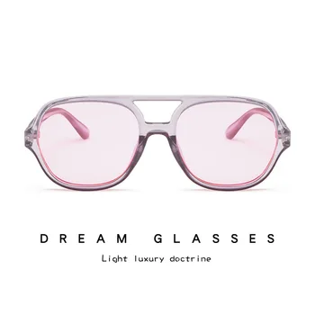 Retro dvojnim snopom, Novo blagovno Znamko Oblikovalec sončna Očala Ženske Modni Ogledalo plastični Okvir UV400 Očala Za Ženske