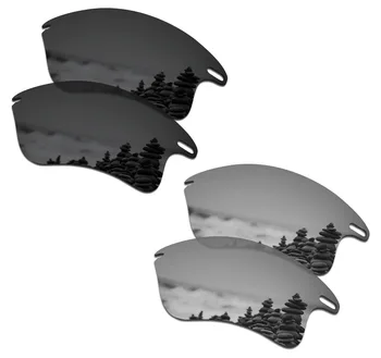 SmartVLT 2 Parov Polarizirana sončna Očala Zamenjava Leč za Oakley Hitro Jakna XL Stealth Črna in Srebrni barvi Titana