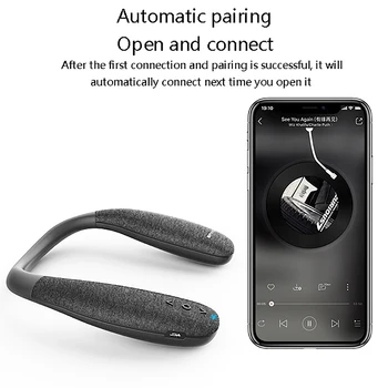 Na vratu Visi Zvočnik Bluetooth o Vratu Visi Zvočnik Nošenje Brezžično Slušalko Bluetooth Slušalke