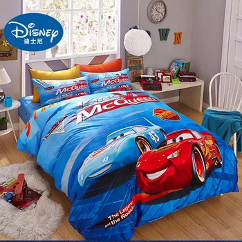 Disney nove Klasične Mcqueen avtomobilov tiskanja posteljnine komplet posteljnino 3pcs/4pcs rjuhe kritje nastavite Risanka posteljo stanja, fant, otroci posteljo nastavite odeja