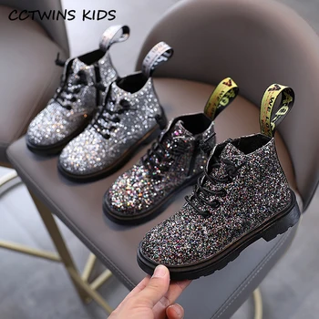 Otroci Škornji 2020 Jeseni Otrok Modni Škornji Toddlers Škornji Baby Čevlji Dekleta Čevlji blagovne Znamke Black Fant Bleščice ShoesPY-FB-011