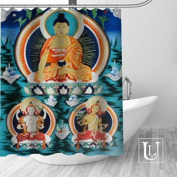 Buda Tuš Zavese Po Meri, Kreativne Tuš Zavesa Kopalnica Nepremočljiva Tkanine Iz Poliestra