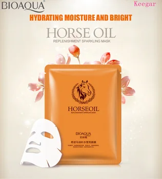 10PC Bioaqua vroče prodaja Konj olje bistvo obraz vlažilna maska anti aging nega obraza maska proti gubam masko nega obraza
