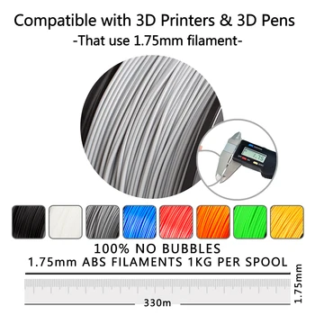 SUNLU ABS črna električni 3D pregleden abs žarilno 1.75 mm 1 KG/roll za 3d tiskalnik, ki z 1.75 mm abs za otroke oblikovanje igrač