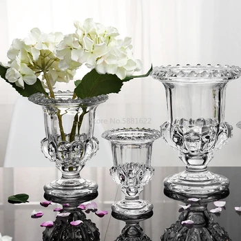 Moda Kristalno Dekoracijo Vaza Pregleden Hydroponic Posušeno Cvetje Za Dekoracijo Zadebelitev Stekla Obrti Hiša Darilo