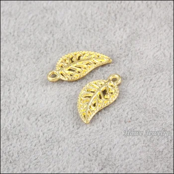 Debelo 100 kos Zlitine Nakit Listi Obeski čarobne gumbe za zapestnico, ogrlico DIY nakit, izdelava 6476